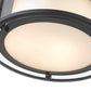 Z-Lite Willow 16" 3-Light Matte Black Flush Mount Lighting With Clear and Matte Opal Glass Shade