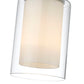 Z-Lite Willow 6" 1-Light Matte Black Mini Pendant Light With Clear and Matte Opal Glass Shade