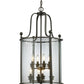 Z-Lite Wyndham 18" 8-Light Bronze Pendant Light With Clear Glass Shade