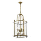 Z-Lite Wyndham 18" 8-Light Clear Glass Shade Chandelier With Heirloom Brass Frame Finish