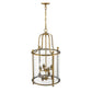 Z-Lite Wyndham 18" 8-Light Clear Glass Shade Chandelier With Heirloom Brass Frame Finish