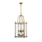 Z-Lite Wyndham 18" 8-Light Clear Glass Shade Chandelier With Heirloom Brass Frame Finish