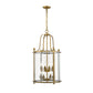 Z-Lite Wyndham 18" 8-Light Clear Glass Shade Chandelier With Heirloom Brass Frame Finish