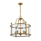 Z-Lite Wyndham 21" 5-Light Clear Glass Shade Chandelier With Heirloom Brass Frame Finish