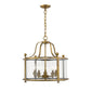 Z-Lite Wyndham 21" 5-Light Clear Glass Shade Chandelier With Heirloom Brass Frame Finish