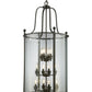 Z-Lite Wyndham 22" 12-Light Bronze Pendant Light With Clear Glass Shade