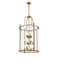 Z-Lite Wyndham 22" 12-Light Clear Glass Shade Chandelier With Heirloom Brass Frame Finish