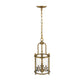 Z-Lite Wyndham 9" 3-Light Clear Glass Shade Chandelier With Heirloom Brass Frame Finish