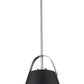 Z-Lite Z-Studio 13" 1-Light Matte Black and Brushed Nickel Pendant Light