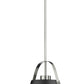 Z-Lite Z-Studio 13" 1-Light Matte Black and Brushed Nickel Pendant Light