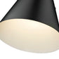 Z-Lite Z-Studio 13" 1-Light Matte Black and Brushed Nickel Pendant Light