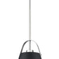 Z-Lite Z-Studio 13" 1-Light Matte Black and Brushed Nickel Pendant Light
