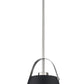 Z-Lite Z-Studio 13" 1-Light Matte Black and Brushed Nickel Pendant Light