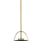 Z-Lite Z-Studio 13" 1-Light Matte Black and Heritage Brass Pendant Light
