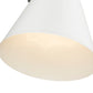 Z-Lite Z-Studio 13" 1-Light Matte White and Brushed Nickel Pendant Light