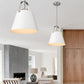 Z-Lite Z-Studio 13" 1-Light Matte White and Brushed Nickel Pendant Light