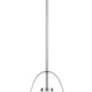 Z-Lite Z-Studio 13" 1-Light Matte White and Brushed Nickel Pendant Light