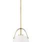 Z-Lite Z-Studio 13" 1-Light Matte White and Heritage Brass Pendant Light