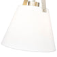 Z-Lite Z Studio 13" Brushed Nickel Steel and Ivory Fabric Pendant Light