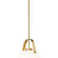 Z-Lite Z Studio 13" Heritage Brass Steel and Ivory Fabric Pendant Light