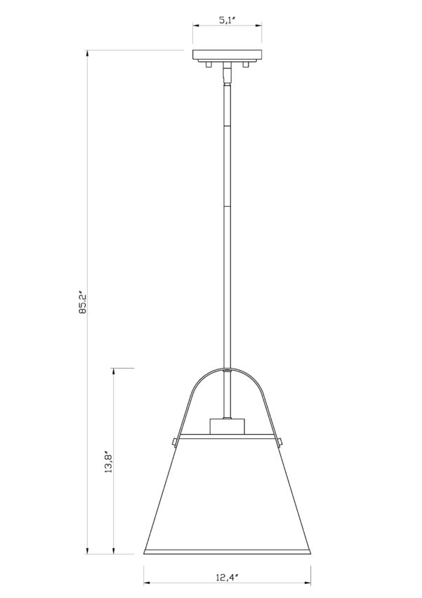 Z-Lite Z Studio 13" Heritage Brass Steel and Ivory Fabric Pendant Light