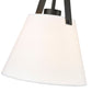 Z-Lite Z Studio 13" Matte Black Steel and Ivory Fabric Pendant Light
