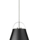Z-Lite Z-Studio 18" 1-Light Matte Black and Brushed Nickel Pendant Light