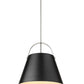 Z-Lite Z-Studio 18" 1-Light Matte Black and Brushed Nickel Pendant Light
