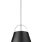 Z-Lite Z-Studio 18" 1-Light Matte Black and Brushed Nickel Pendant Light