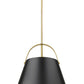 Z-Lite Z-Studio 18" 1-Light Matte Black and Heritage Brass Pendant Light