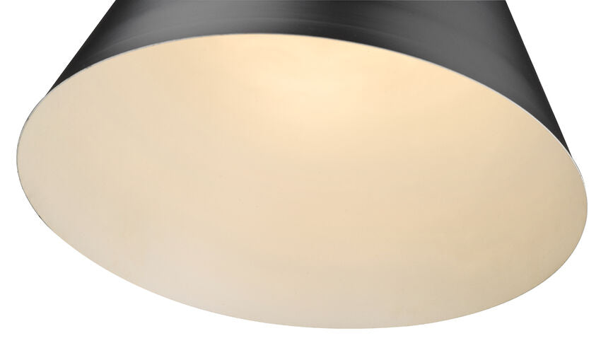 Z-Lite Z-Studio 18" 1-Light Matte Black and Heritage Brass Pendant Light