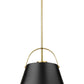 Z-Lite Z-Studio 18" 1-Light Matte Black and Heritage Brass Pendant Light