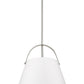 Z-Lite Z-Studio 18" 1-Light Matte White and Brushed Nickel Pendant Light