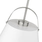 Z-Lite Z-Studio 18" 1-Light Matte White and Brushed Nickel Pendant Light