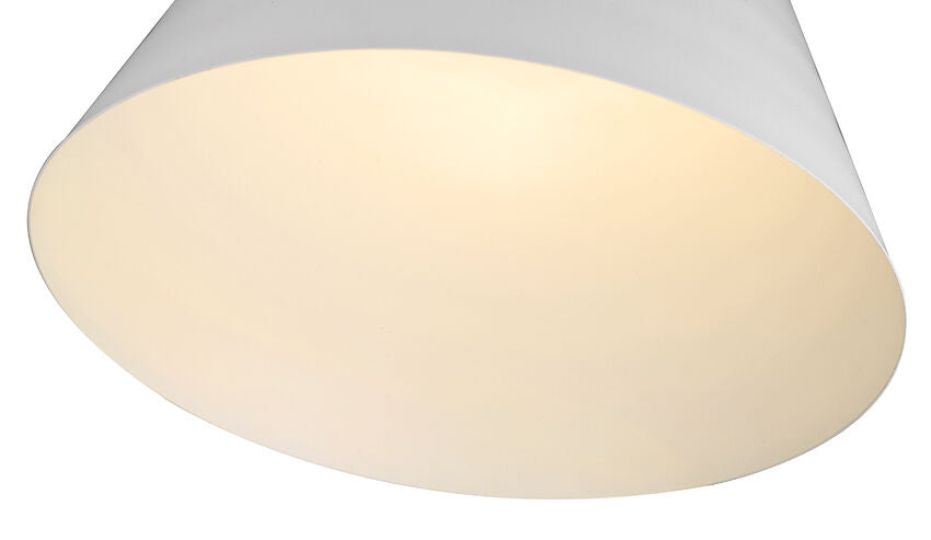 Z-Lite Z-Studio 18" 1-Light Matte White and Heritage Brass Pendant Light