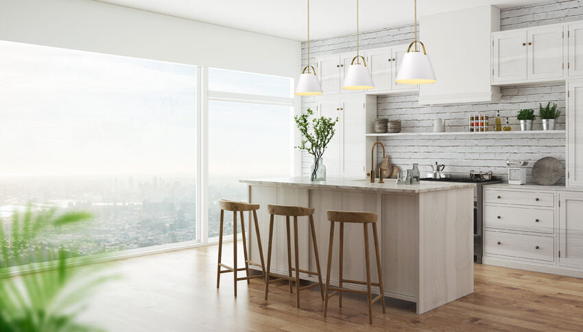 Z-Lite Z-Studio 18" 1-Light Matte White and Heritage Brass Pendant Light