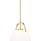 Z-Lite Z Studio 18" Heritage Brass Steel and Ivory Fabric Pendant Light