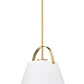 Z-Lite Z Studio 18" Heritage Brass Steel and Ivory Fabric Pendant Light