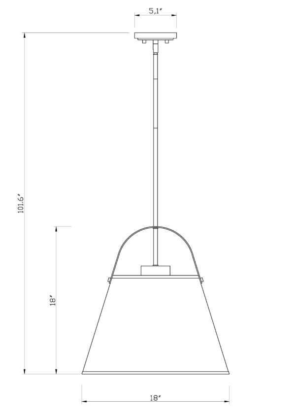Z-Lite Z Studio 18" Heritage Brass Steel and Ivory Fabric Pendant Light