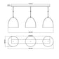 Z-Lite Z-Studio 3-Light Satin White Iron Frame and Shade Pendant Light