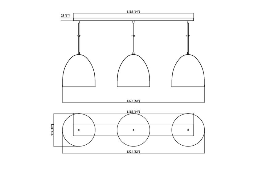 Z-Lite Z-Studio 3-Light Satin White Iron Frame and Shade Pendant Light