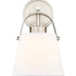 Z-Lite Z-Studio 8" 1-Light Brushed Nickel and Ivory Fabric Shade Wall Sconce