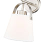 Z-Lite Z-Studio 8" 1-Light Brushed Nickel and Ivory Fabric Shade Wall Sconce