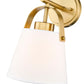 Z-Lite Z-Studio 8" 1-Light Heritage Brass and Ivory Fabric Shade Wall Sconce