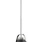 Z-Lite Z-Studio 8" 1-Light Matte Black and Brushed Nickel Mini Pendant Light With Metal Shade