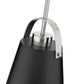 Z-Lite Z-Studio 8" 1-Light Matte Black and Brushed Nickel Mini Pendant Light With Metal Shade