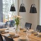 Z-Lite Z-Studio 8" 1-Light Matte Black and Brushed Nickel Mini Pendant Light With Metal Shade