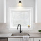 Z-Lite Z-Studio 8" 1-Light Matte Black and Ivory Fabric Shade Wall Sconce