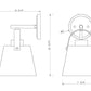Z-Lite Z-Studio 8" 1-Light Matte Black and Ivory Fabric Shade Wall Sconce