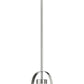 Z-Lite Z-Studio 8" 1-Light Matte White and Brushed Nickel Mini Pendant Light With Metal Shade